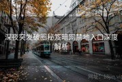深夜突发破圈秘笈暗网禁地入口深度解析