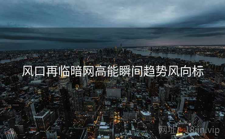 风口再临暗网高能瞬间趋势风向标