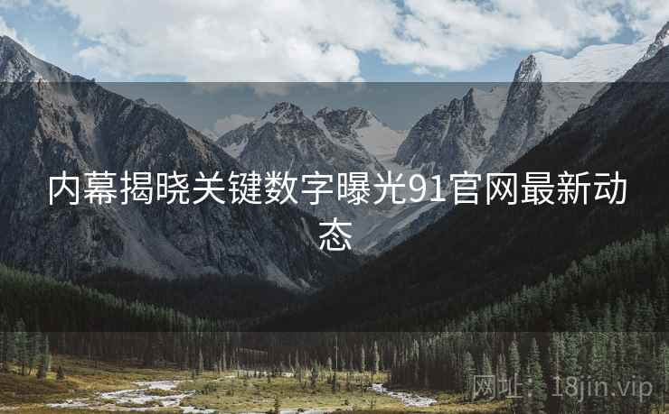 内幕揭晓关键数字曝光91官网最新动态