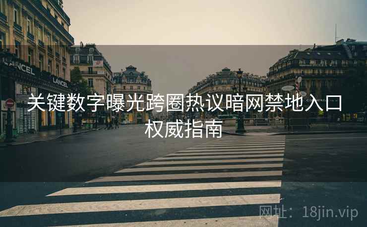 关键数字曝光跨圈热议暗网禁地入口权威指南