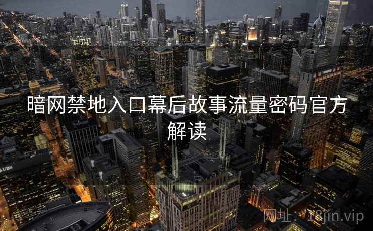 暗网禁地入口幕后故事流量密码官方解读