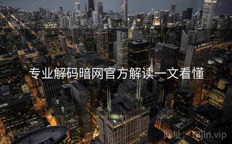 专业解码暗网官方解读一文看懂