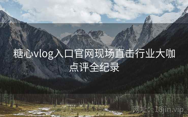 糖心vlog入口官网现场直击行业大咖点评全纪录
