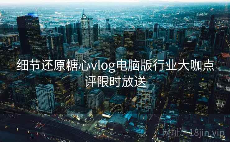 细节还原糖心vlog电脑版行业大咖点评限时放送