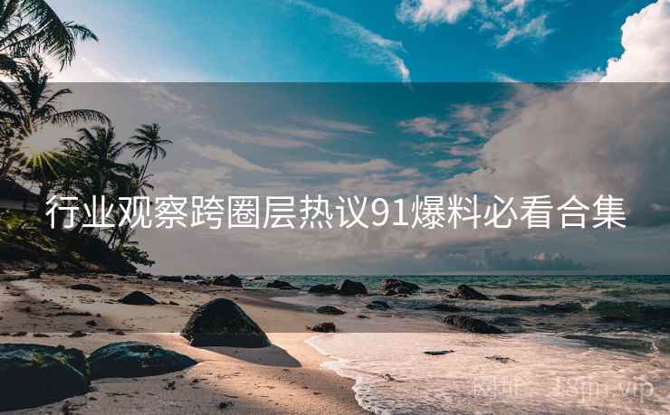 行业观察跨圈层热议91爆料必看合集