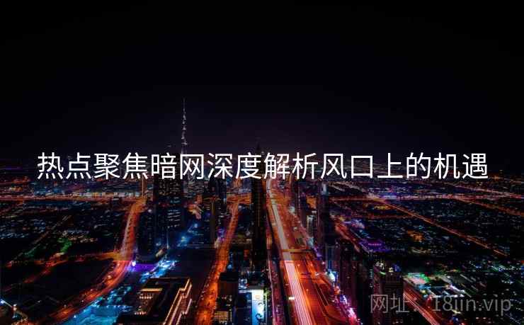 热点聚焦暗网深度解析风口上的机遇